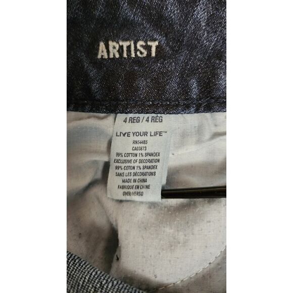 AE American Eagle Blue Artist Low Rise Stretch Bootcut Denim Jeans Size 4R - Picture 6 of 7